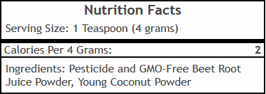 beet root powder facts